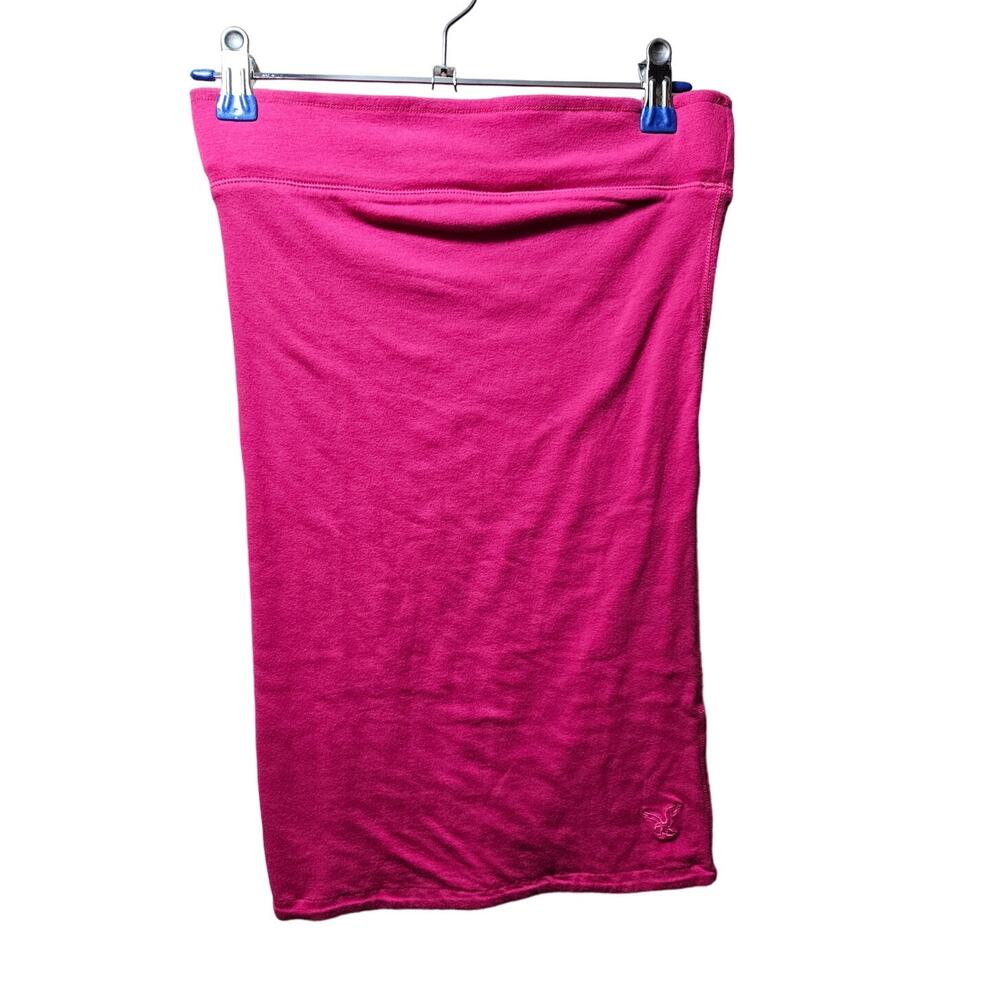 🦄 American Eagle Outfitters Retro Barbiecore Hot Pink Bodycon Skirt Size Small